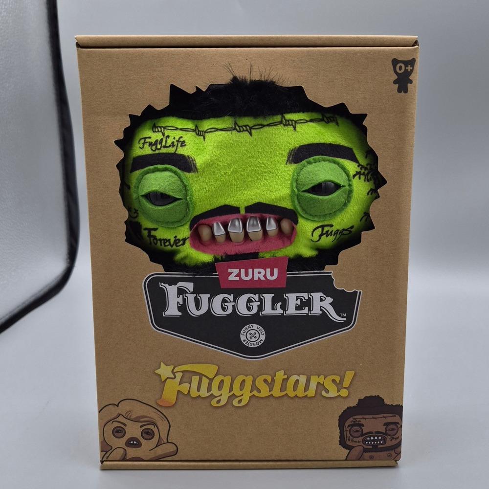 Zuru Fuggler Fuggstars Rhymer McSlime Neon Green Monster Plush Toy 15754D‎ NEW